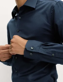Slim Fit Luxury Cotton Twill Shirt