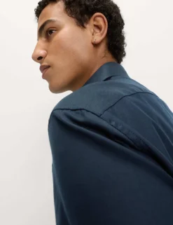 Slim Fit Luxury Cotton Twill Shirt