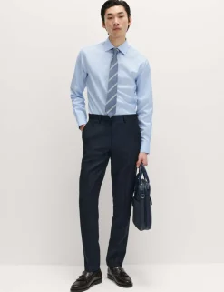 Slim Fit Luxury Pure Cotton Textured Shirt