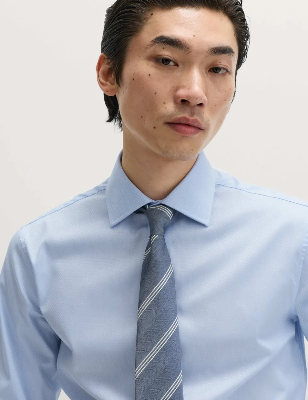 Slim Fit Luxury Pure Cotton Textured Shirt