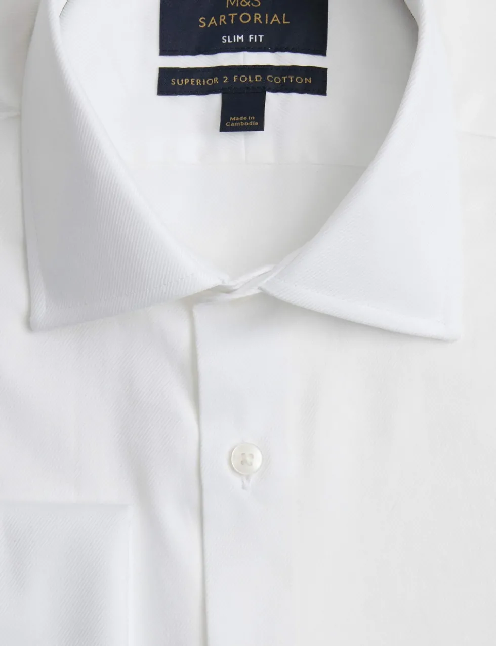 Slim Fit Luxury Pure Cotton Twill Shirt