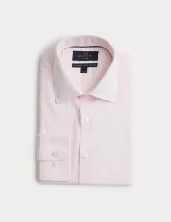 Slim Fit Luxury Pure Cotton Textured Shirt