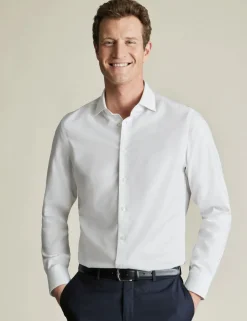 Slim Fit Non Iron Cotton Linen Oxford Shirt