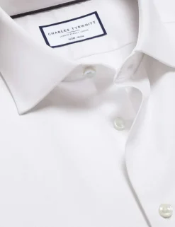 Slim Fit Non Iron Cotton Linen Oxford Shirt