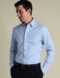Slim Fit Non Iron Pure Cotton Twill Shirt
