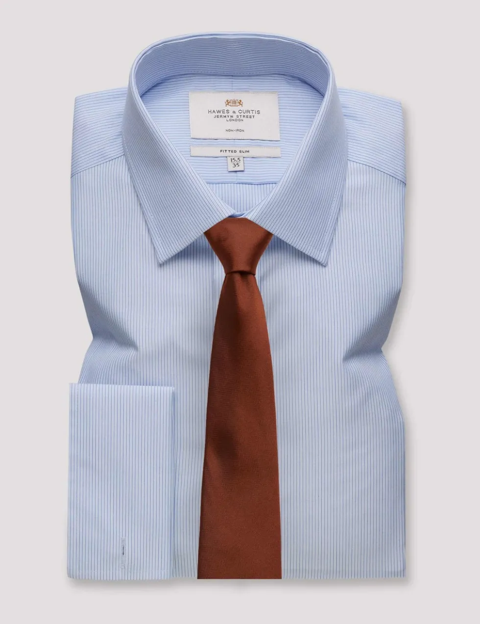 Slim Fit Non Iron Pure Cotton Striped Shirt