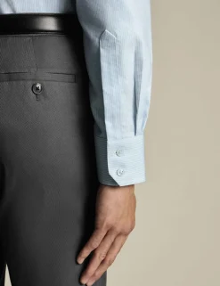 Slim Fit Non Iron Pure Cotton Puppytooth Shirt