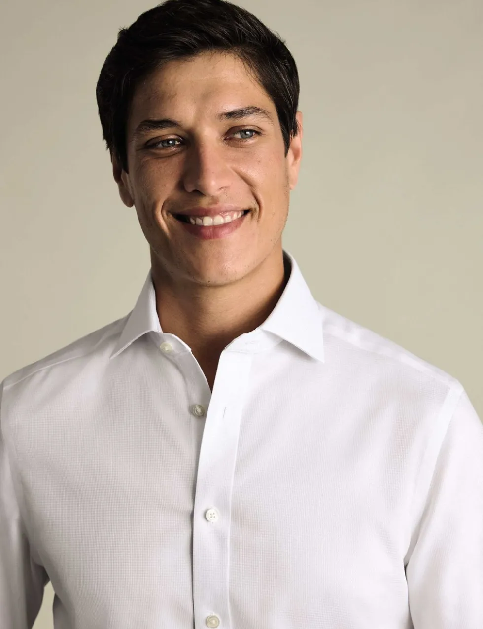 Slim Fit Non Iron Pure Cotton Textured Shirt