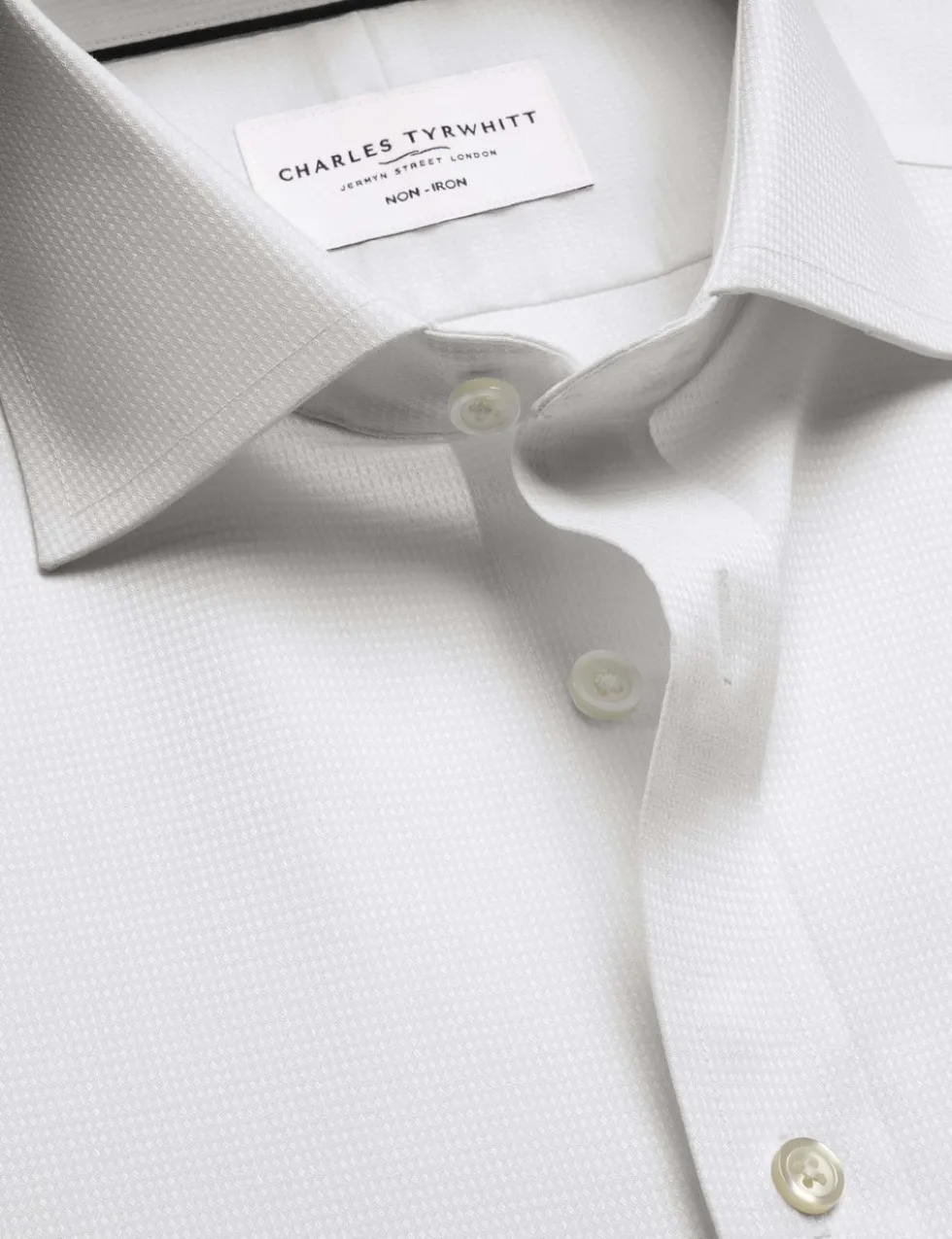 Slim Fit Non Iron Pure Cotton Textured Shirt
