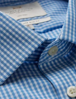 Slim Fit Non Iron Pure Cotton Gingham Shirt