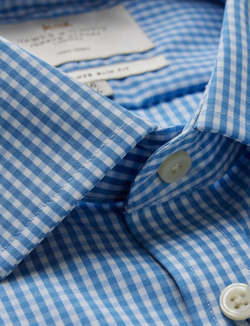 Slim Fit Non Iron Pure Cotton Gingham Shirt