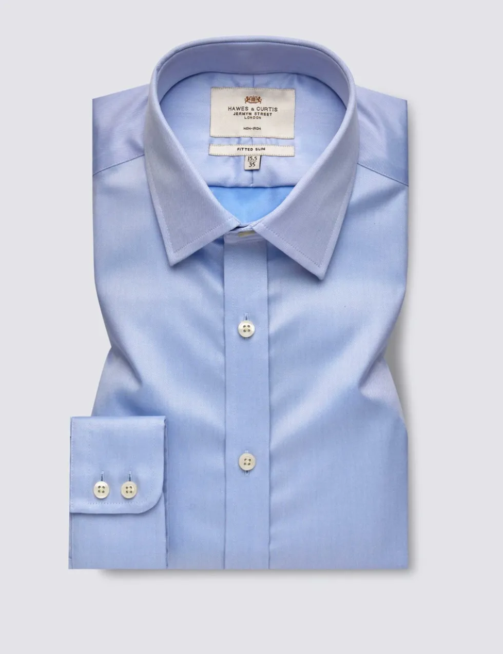 Slim Fit Non Iron Pure Cotton Twill Shirt