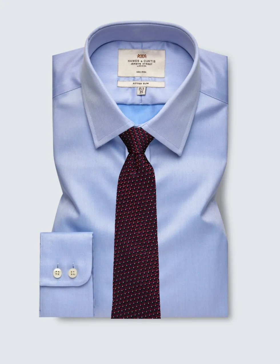 Slim Fit Non Iron Pure Cotton Twill Shirt