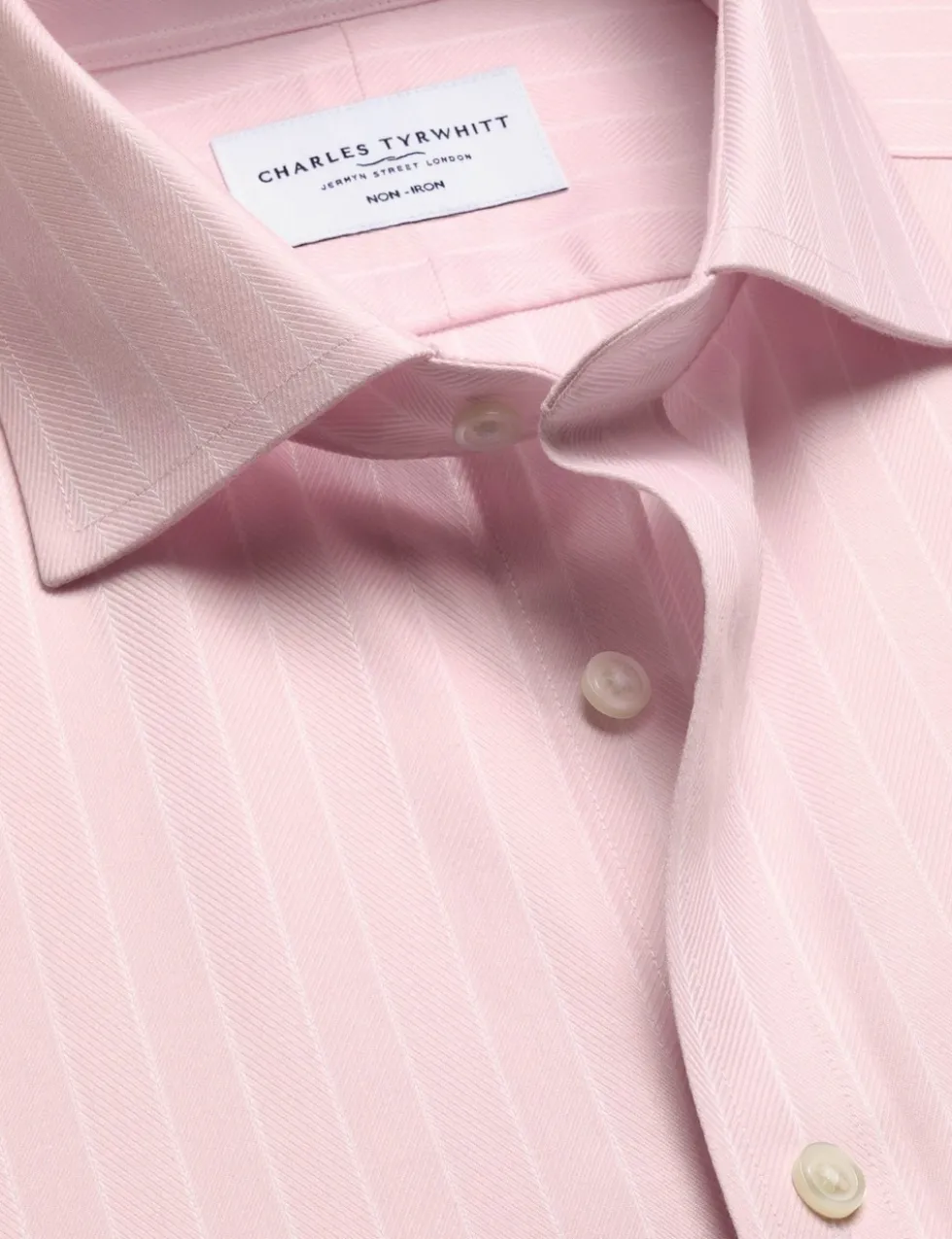Slim Fit Non Iron Pure Cotton Striped Shirt