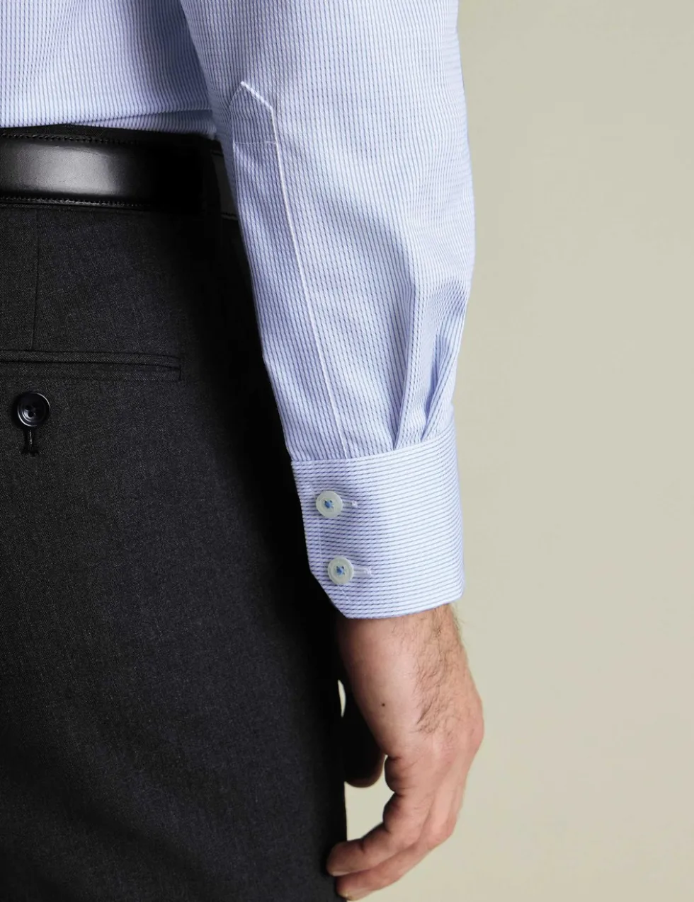 Slim Fit Non Iron Pure Cotton Striped Shirt