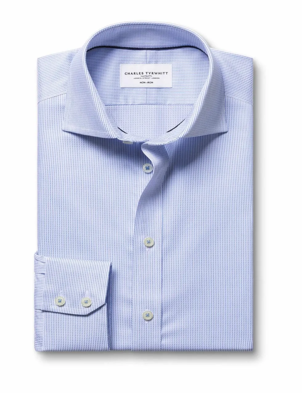 Slim Fit Non Iron Pure Cotton Striped Shirt