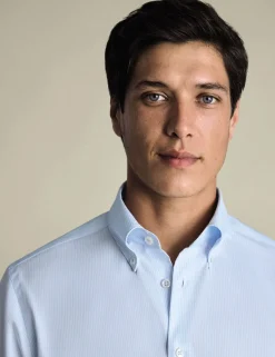 Slim Fit Non Iron Pure Cotton Striped Shirt
