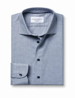Slim Fit Non Iron Pure Cotton Textured Shirt