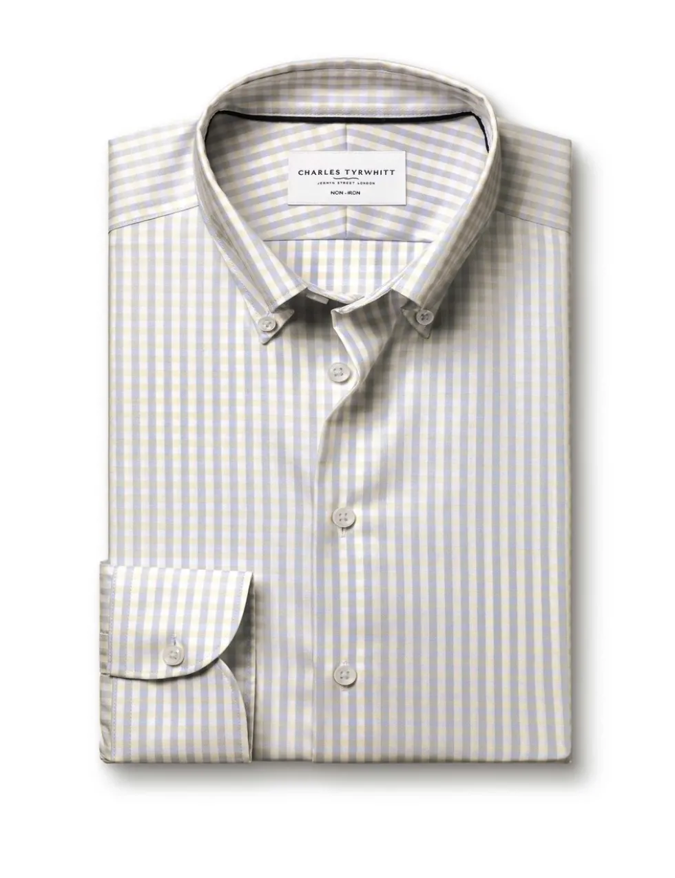 Slim Fit Non Iron Pure Cotton Check Oxford Shirt