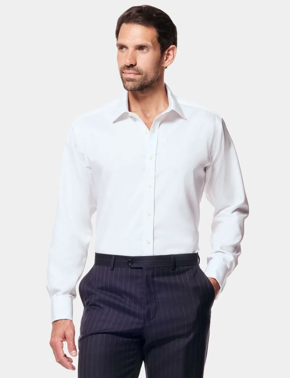 Slim Fit Non Iron Pure Cotton Twill Shirt