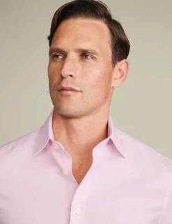 Slim Fit Non Iron Pure Cotton Twill Shirt