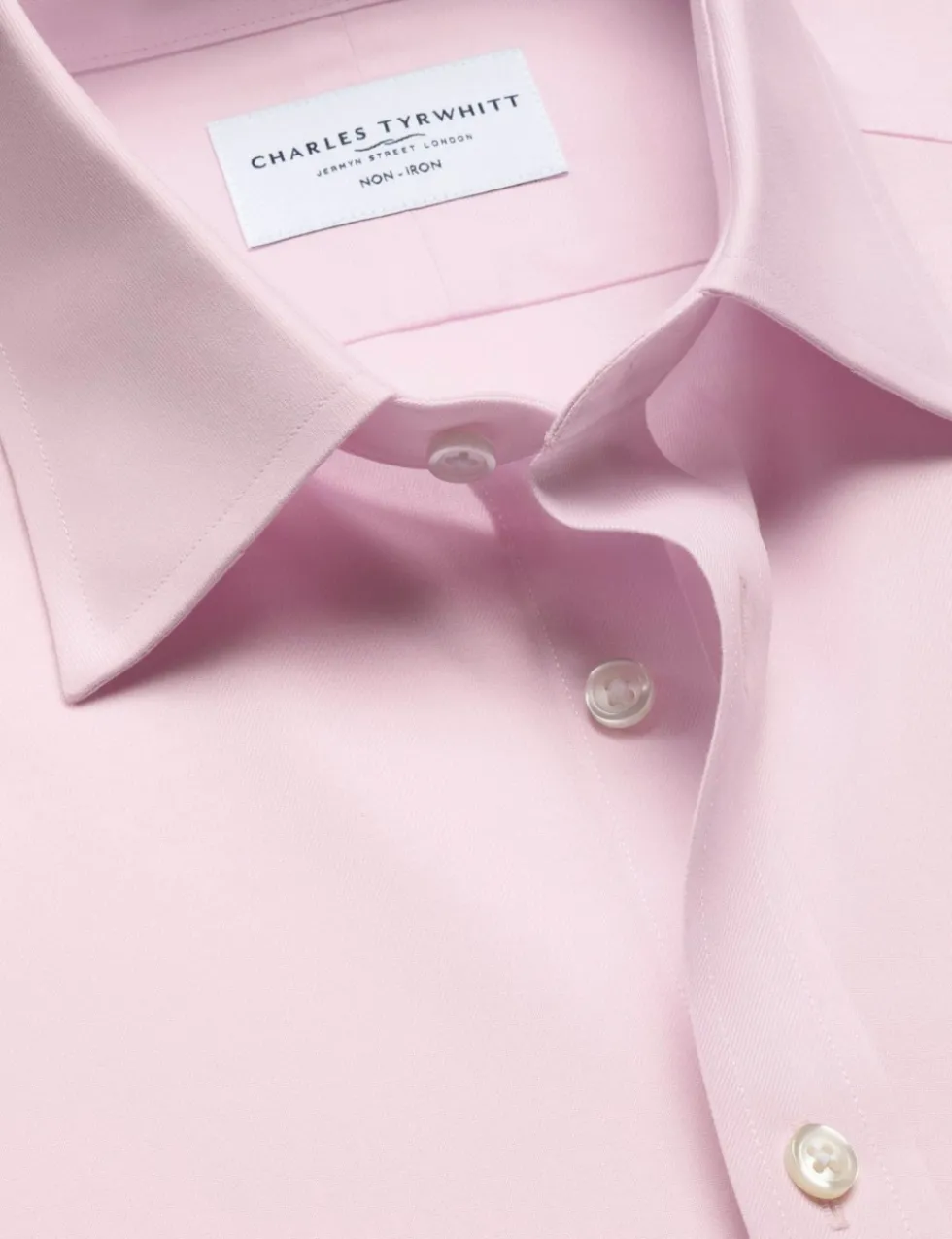 Slim Fit Non Iron Pure Cotton Twill Shirt
