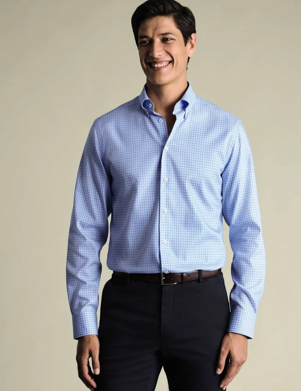 Slim Fit Non Iron Pure Cotton Check Shirt