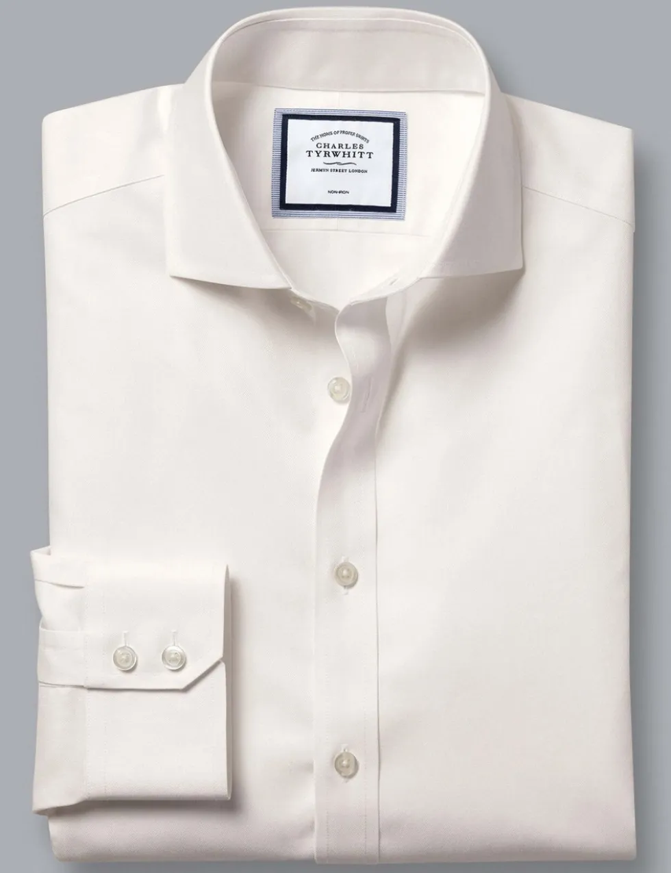 Slim Fit Non Iron Pure Cotton Twill Shirt