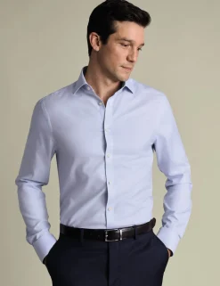 Slim Fit Non Iron Pure Cotton Twill Shirt