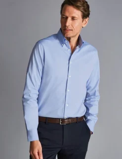Slim Fit Non Iron Pure Cotton Oxford Shirt
