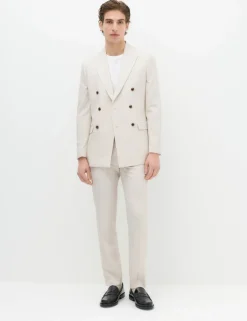 Slim Fit Pinstripe Double Breasted Jacket