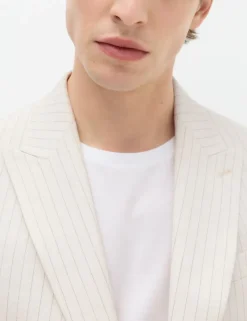 Slim Fit Pinstripe Double Breasted Jacket