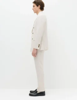 Slim Fit Pinstripe Double Breasted Jacket