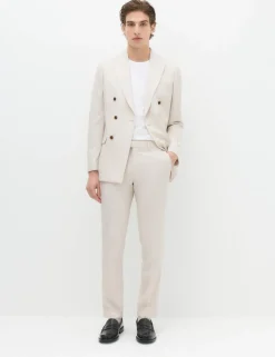 Slim Fit Pinstripe Suit Trousers