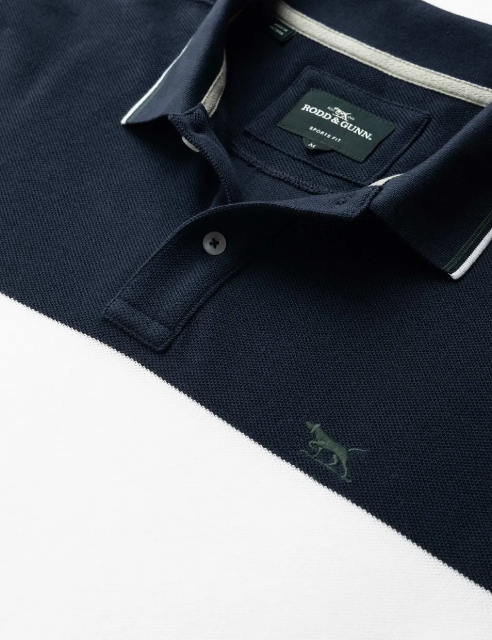 Slim Fit Pure Cotton Colour Block Polo Shirt