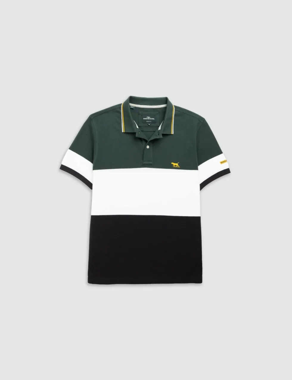 Slim Fit Pure Cotton Colour Block Polo Shirt