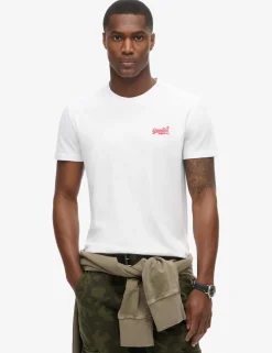 Slim Fit Pure Cotton Crew Neck Logo T-Shirt
