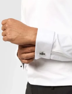 Slim Fit Pure Cotton Double Cuff Shirt