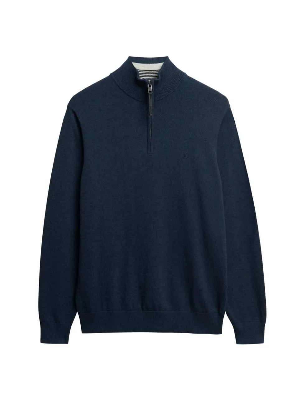 Slim Fit Pure Cotton Half Zip Jumper