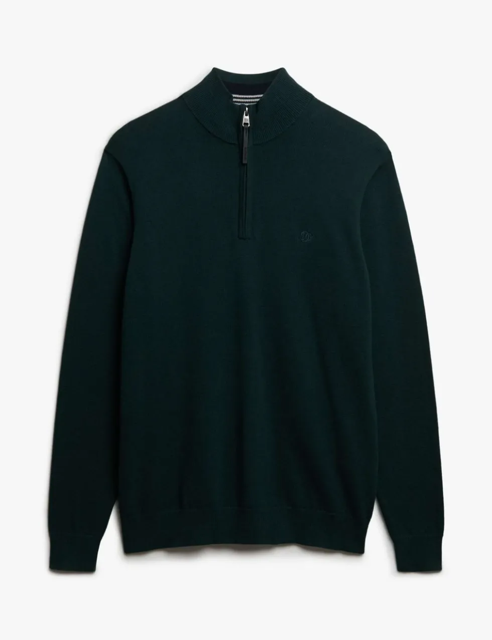 Slim Fit Pure Cotton Half Zip Jumper