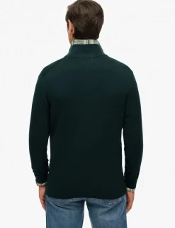 Slim Fit Pure Cotton Half Zip Jumper