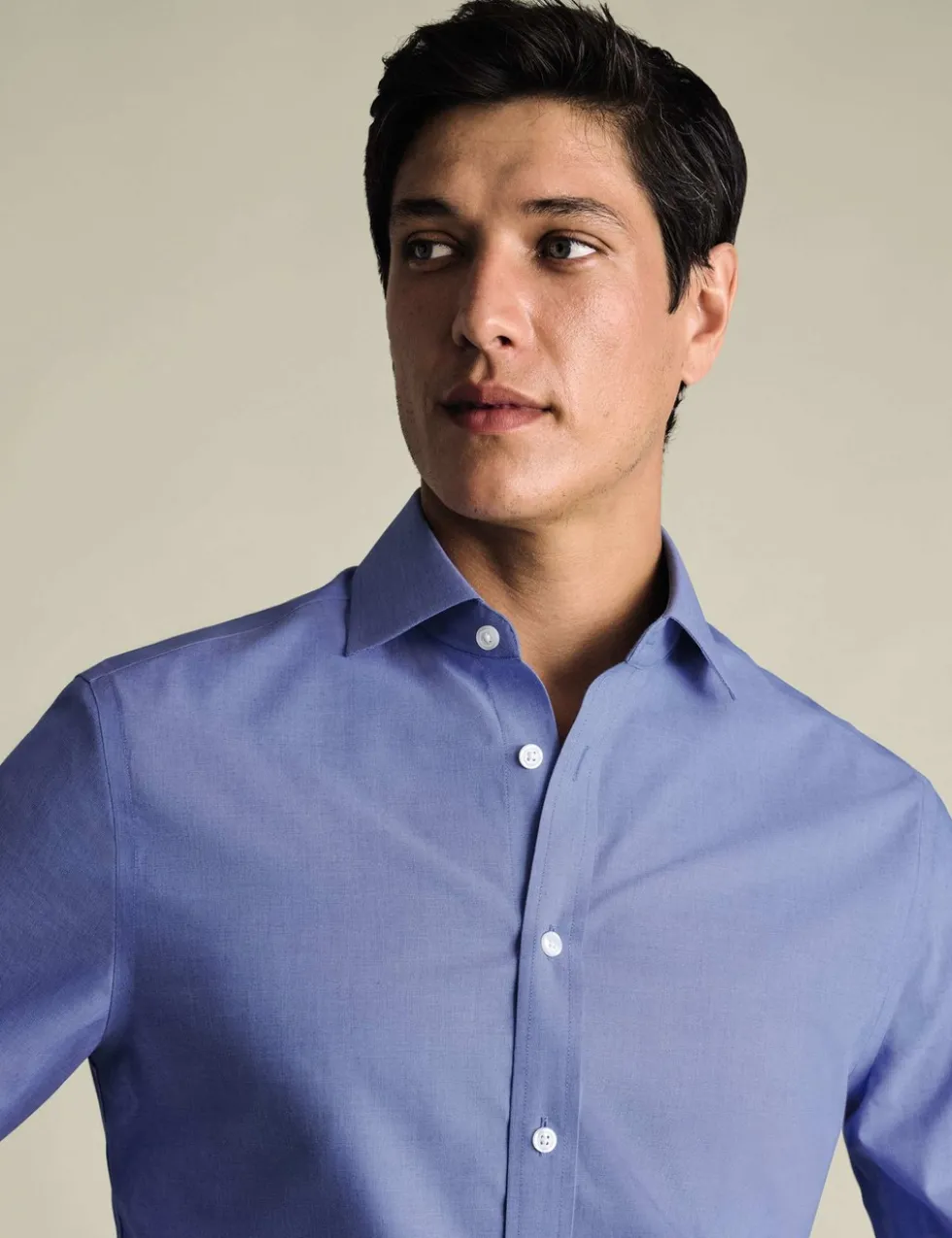 Slim Fit Pure Cotton Non Iron Poplin Shirt