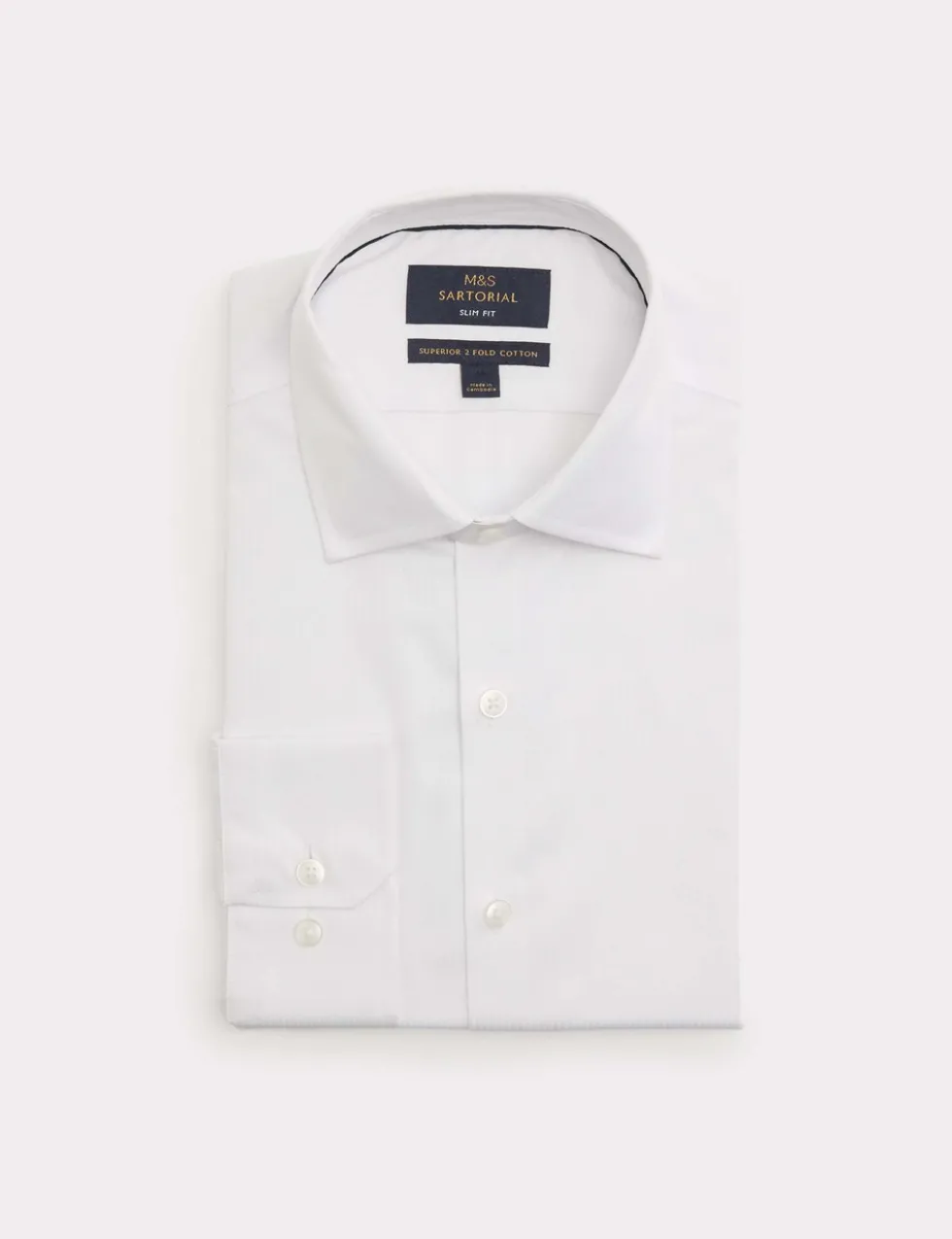Slim Fit Pure Cotton Sateen Luxury Shirt
