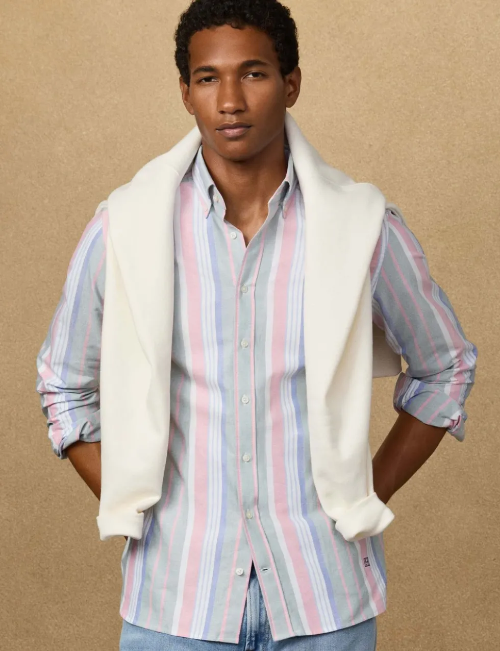 Slim Fit Pure Cotton Striped Oxford Shirt