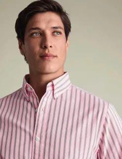 Slim Fit Pure Cotton Striped Oxford Shirt