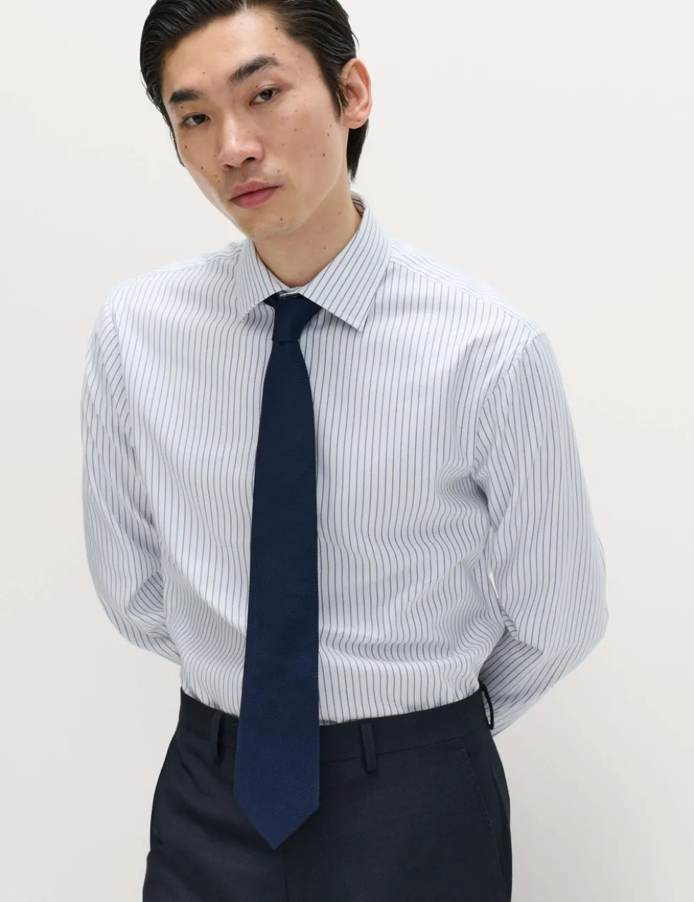 Slim Fit Pure Cotton Striped Luxury Shirt