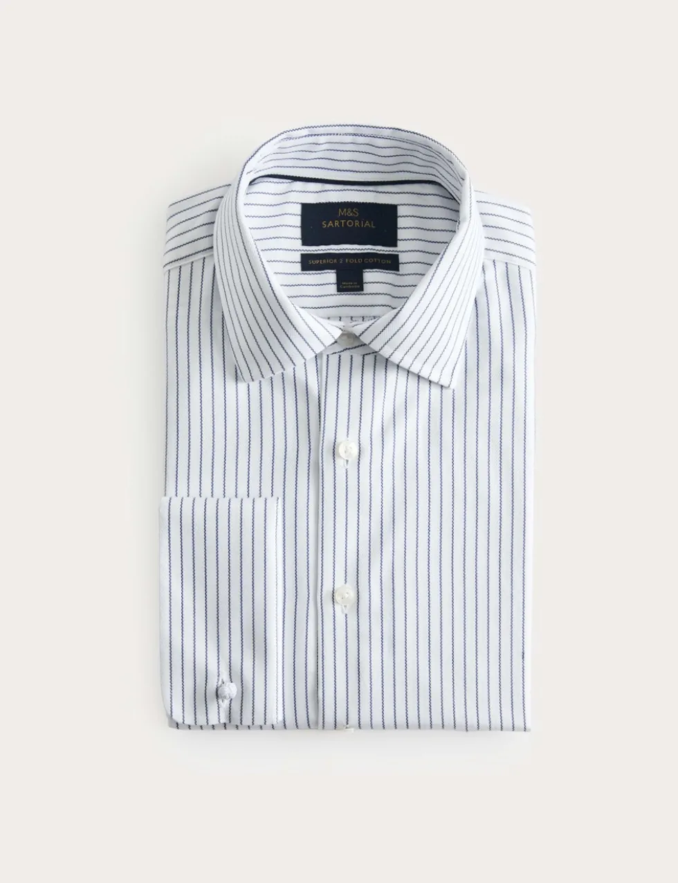 Slim Fit Pure Cotton Striped Luxury Shirt