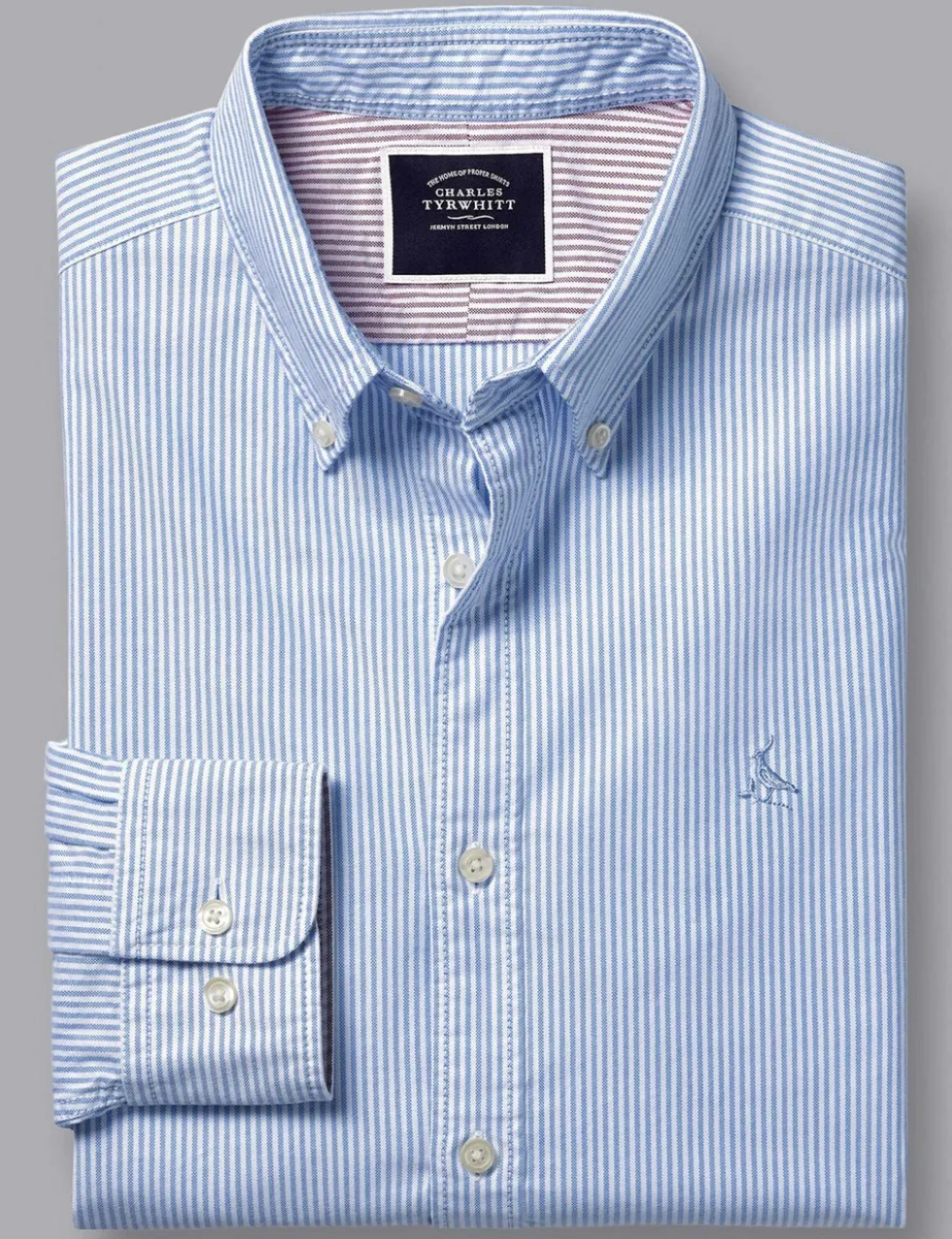 Slim Fit Pure Cotton Striped Oxford Shirt