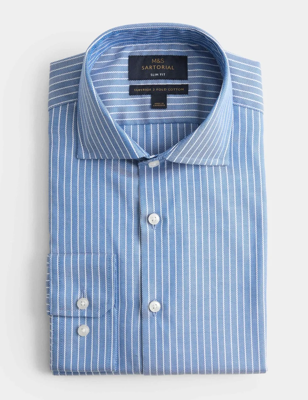 Slim Fit Pure Cotton Striped Shirt