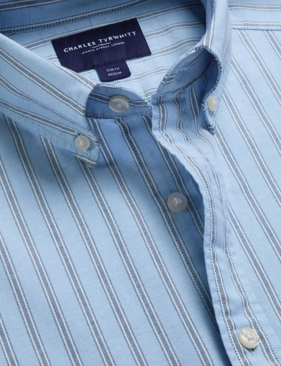 Slim Fit Pure Cotton Striped Oxford Shirt